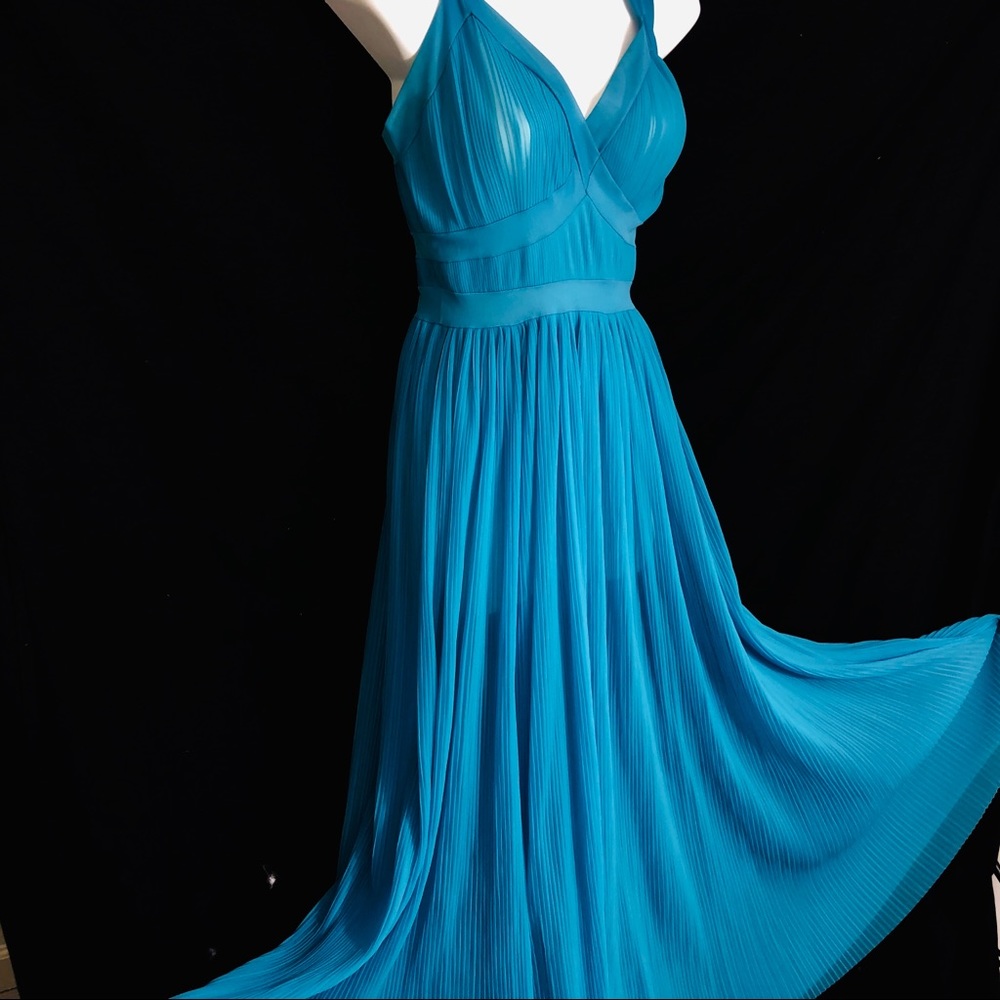 Sheer accordion Dress Ethereal aqua Van Raalte VTG